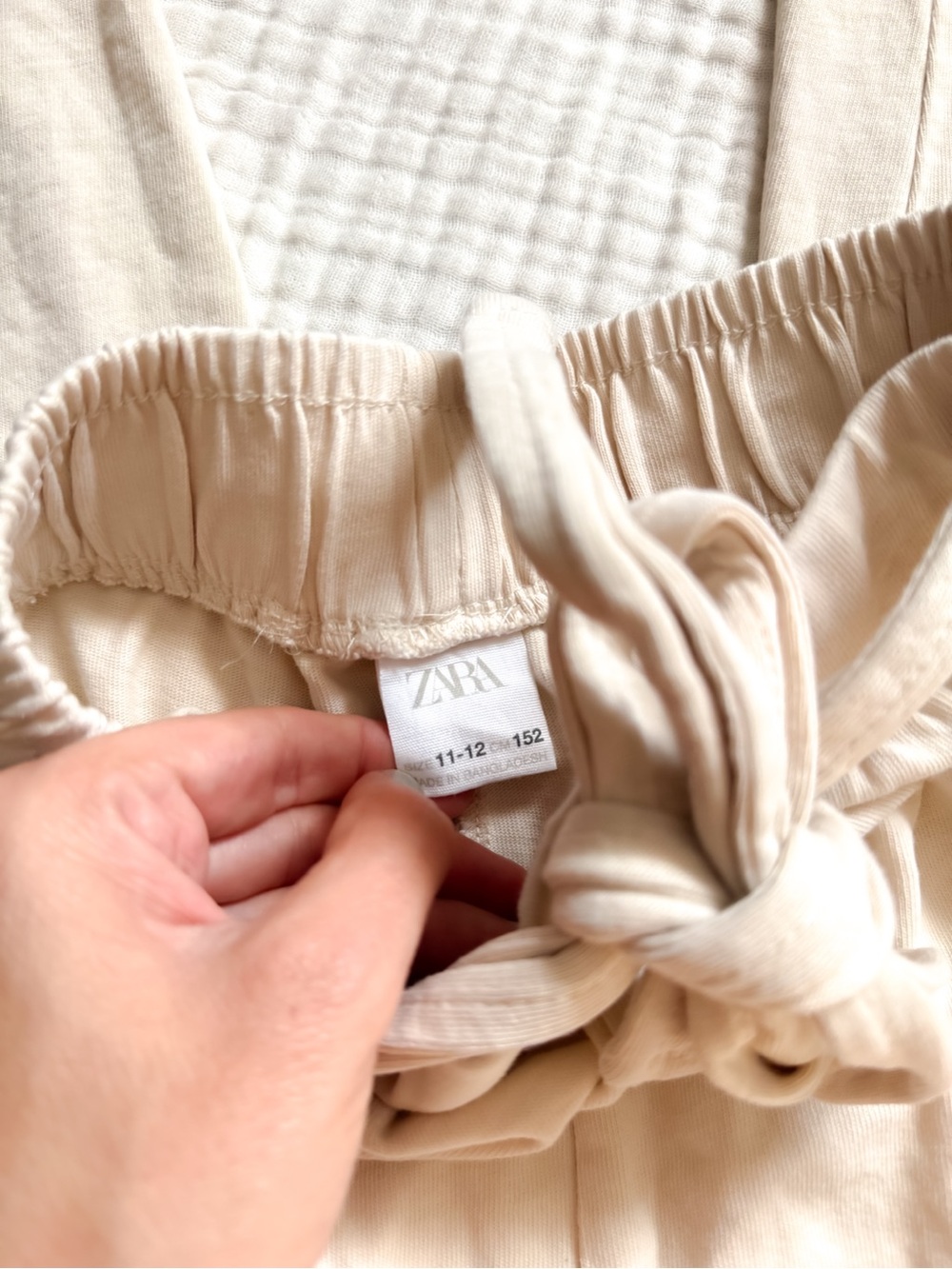 Zara Kids Wide Leg Pull On Tie Pant - Picture 3 of 3